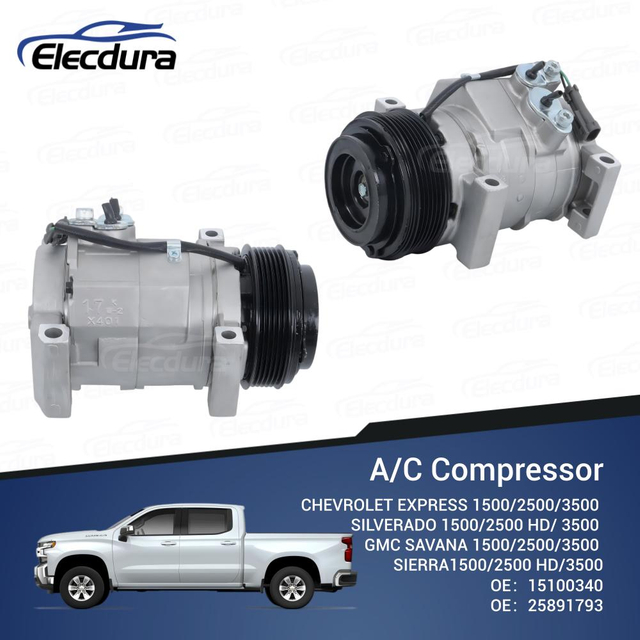 15100340 10S17F AC compressor wholesale for Chevrolet Express and GMC Savana fleet parts.