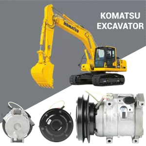 DCP99821 Komatsu A/C compressor aftermarket replacement for wholesale equipment parts supply