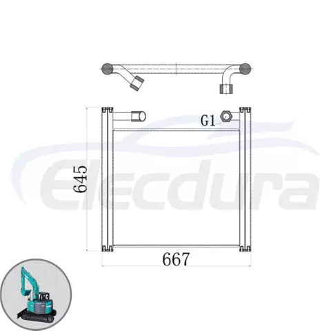 YY05P00004S010 Kobelco SK135SR enfriador de aceite hidr&aacute;ulico al por mayor
