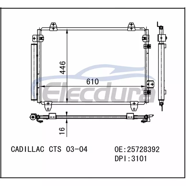 19129982 Cadillac CTS 2003-2007 A/C Condenser