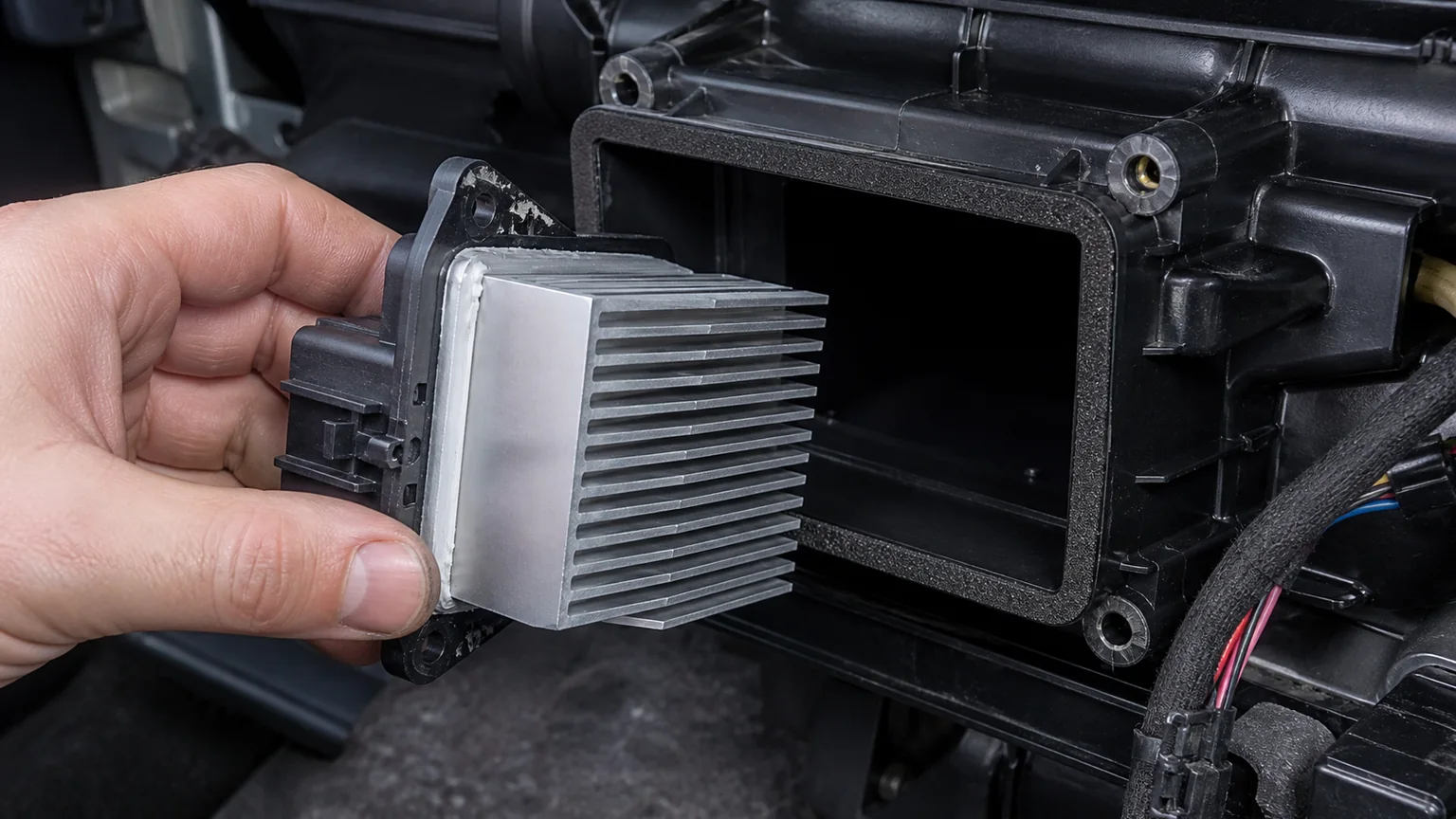 Blower regulator heat sink and thermal compound installation
