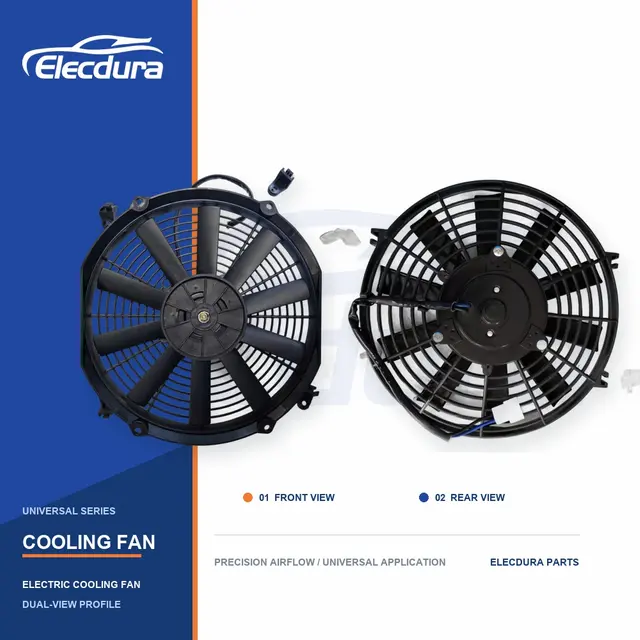 Kipas Pendingin Radiator Universal 12 Inci Pisau Lurus 220W Grosir