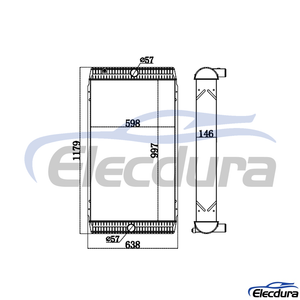 14533173 Volvo EC360 Water Tank Radiator Core