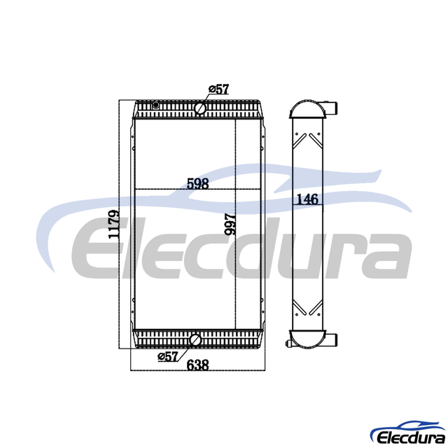 14533173 Volvo EC360 Water Tank Radiator Core