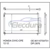 80110TS4T01 Honda Civic 2012+ A/C Condenser 16mm Core