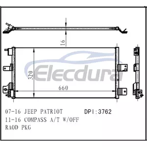 68004296AA Jeep Patriot 2007-2016 A/C Condenser