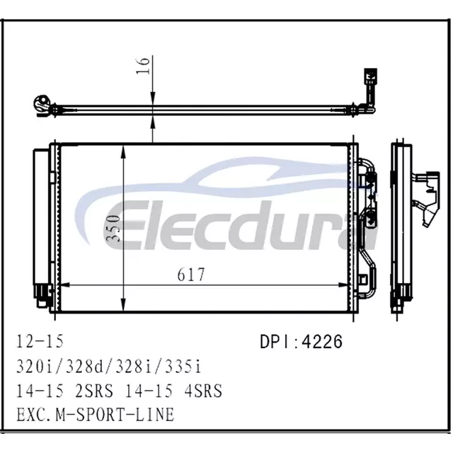 9218121 BMW 1 Series 2012+ A/C Condenser