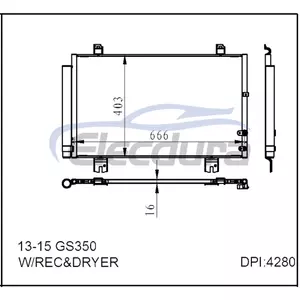 8846030B40 Lexus Gs350 2013-2015 A/C Condenser Assembly