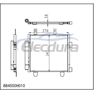 884500H010 Citroen C1 2005-2014 kl&iacute;ma kondenz&aacute;tor 16mm mag