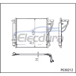 97606L3000 Kia K5 2021-2023 Condensator A/C