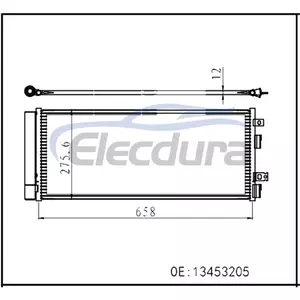 13453205 Opel Corsa 2014-2023 A/C Condenser 12mm Core