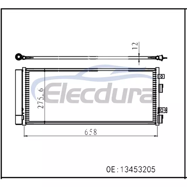 13453205 Opel Corsa 2014-2023 A/C Condenser 12mm Core