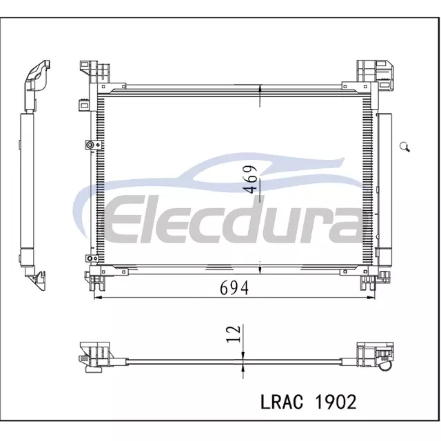 8846048230 Lexus Rx IV 2015+ l&eacute;gkondicion&aacute;l&oacute; kondenz&aacute;tor egys&eacute;g