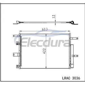 301000058AA Chery Tiggo 4 1 5i 2017+ A/C Condenser Assembly 12mm Core