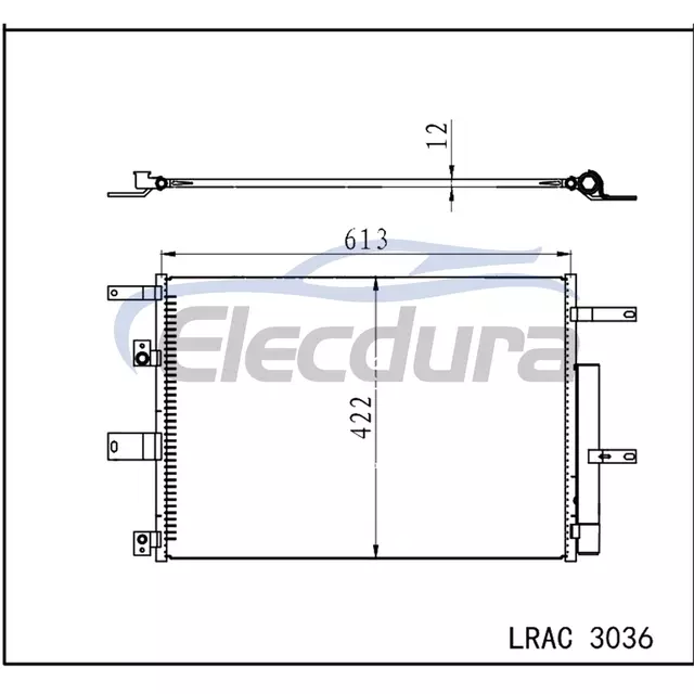 301000058AA Chery Tiggo 4 1 5i 2017+ A/C Condenser Assembly 12mm Core
