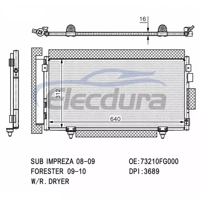 73210FG000 Subaru Forester 2009-2013 A/C Condenser