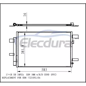73210FL10A Subaru Impreza 2017-2023 A/C Condenser