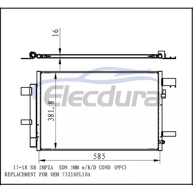 73210FL10A Subaru Impreza 2017-2023 A/C Condenser