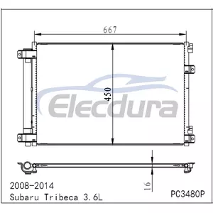 73210XA00A Subaru B9 Tribeca 2006-2007 A/C Condenser