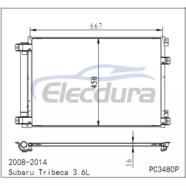 73210XA00A Subaru B9 Tribeca 2006-2007 A/C Condenser