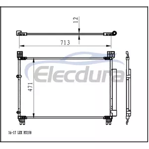 8846048210 Lexus Rx350 2016-2017 A/C Condenser with Receiver/Drier