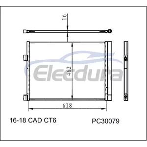 23385879 Cadillac CT6 2016-2020 Klima Kondenser Komplesi
