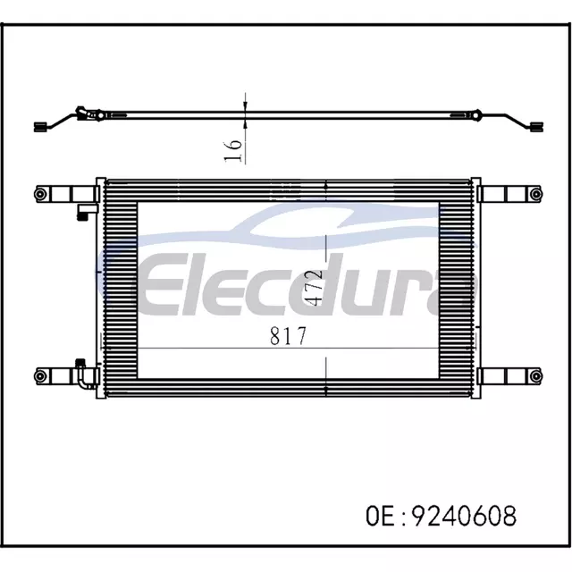 9240608 Freightliner C112 Century 1997-2001 A/C Condenser