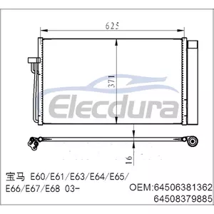 8.361.362 BMW 5er E60-E68 2001-2010 Klimaanlagenkondensator