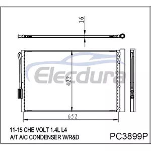 976061M100 Kia Forte- H 2010-2013 Condensator A/C