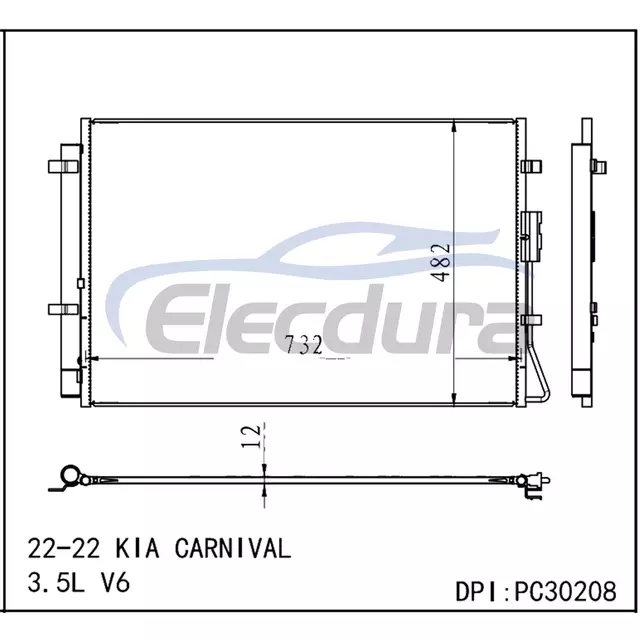97606-R0150 Kia Carnival 2022 3,5L / V6 A/C kondensator