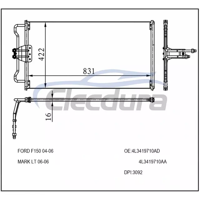 4L3419710AD Ford F15 2004-2006 A/C Condenser