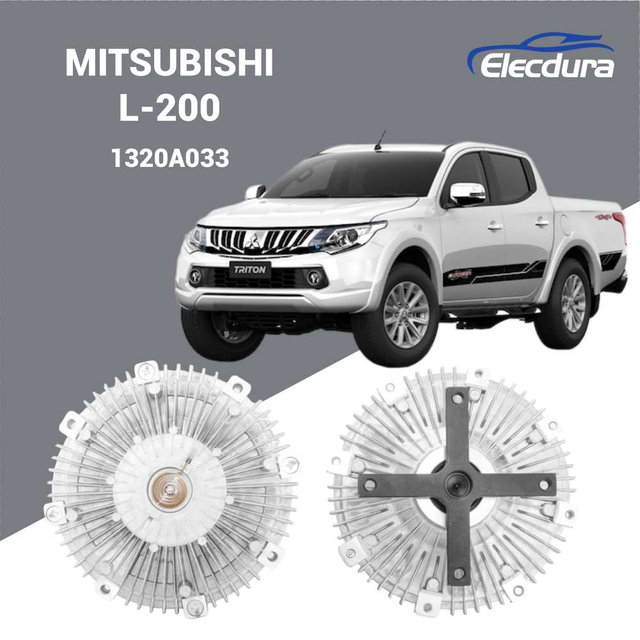 1320A033 Cooling fan clutch assembly compatible with Mitsubishi L200 Triton and Pajero Dakar 3.2 diesel models from 2008 to 2023