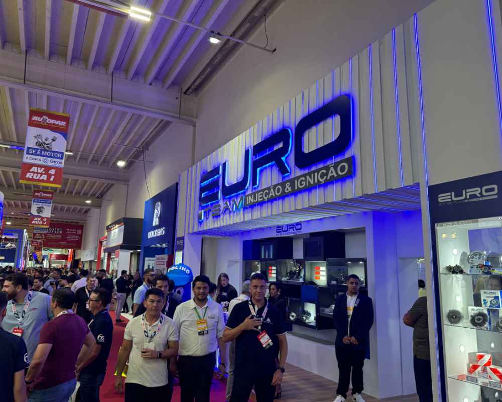 EURO auto parts exhibition booth.
