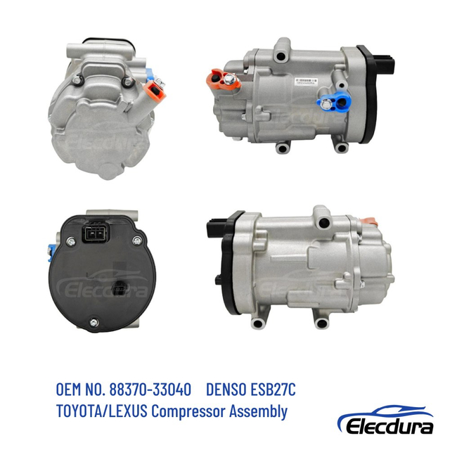 88370-33040 electric AC compressor 270V for Toyota Lexus hybrid vehicles, denso replacement, wholesale supply