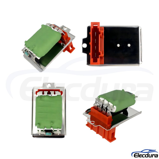 OE-standard 8D0959263 blower motor resistor for Audi A4 B5, VW Passat B5, and Skoda Superb I air conditioning systems.