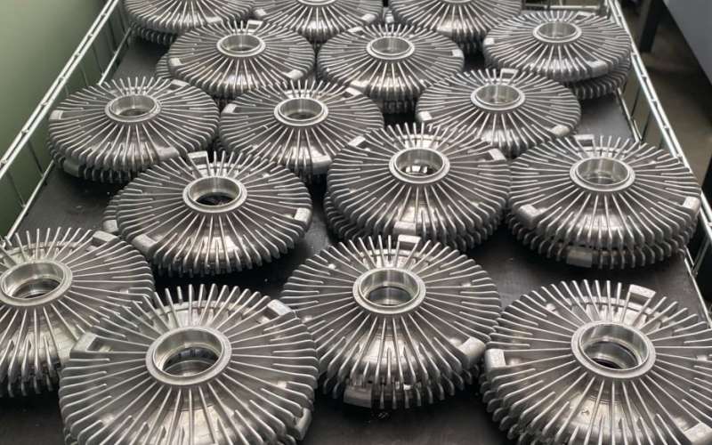 Bulk fan clutch samples prepared for factory inspection