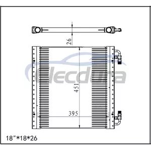 Universal A/C Condenser 18 &times; 18 Size with 26 mm Core