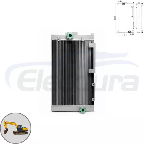 Hyundai R220LC-9 hydraulic oil cooler 11Q9-42033 wholesale supplier