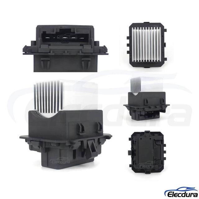 OE-standard 7701209850 6441FB electronic blower motor regulator with aluminum heatsink for Renault Clio, Megane, and Peugeot 207, 308.
