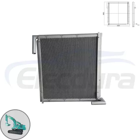 Enfriador de aceite hidr&aacute;ulico de alta resistencia YN05P00024S002 para excavadora Kobelco SK200-6, suministro directo de f&aacute;brica al por mayor.