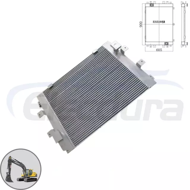 Volvo EC210B Pendingin oli hidraulik lama 14552200 pemasok grosir purnajual - radiator pengganti berkualitas tinggi untuk ekskavator EC210B distributor pesanan massal Pendingin hidraulik aluminium fitment OEM.