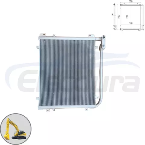 Premium large core hydraulic oil cooler 20Y-03-31121 distributor stock for Komatsu PC200-7 excavator importers and wholesalers