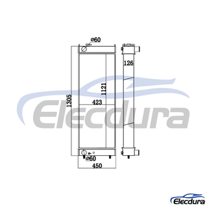XB00004994 Hitachi ZX360-5A Water Tank Radiator Core
