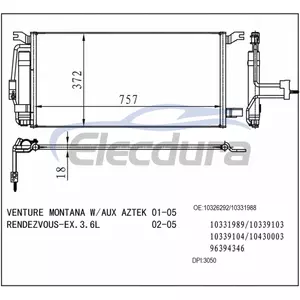 10326292 Buick Rendezvous 2002-2007 A/C Condenser