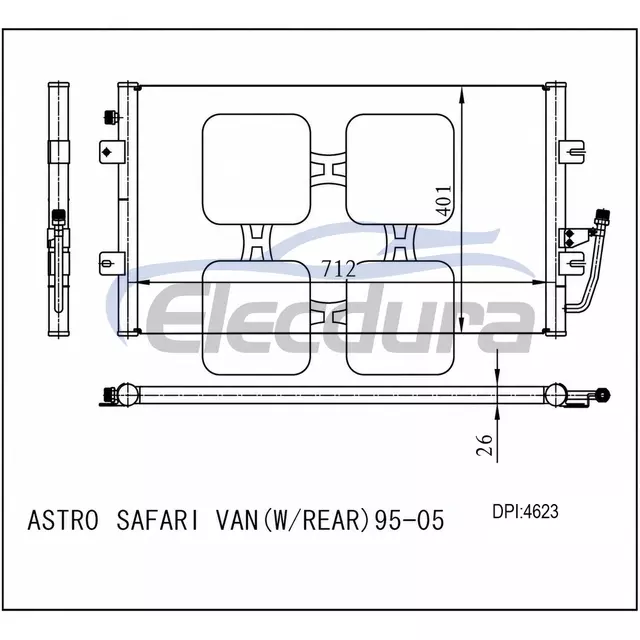 52456513 Chevrolet Astro Safari Van 1995-2005 A/C Condenser