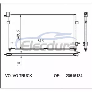 20515134 Volvo Fh12 1993+ A/C Condenser 20mm Core