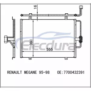 7700432391 Renault Megane 1995-1998 A/C Condenser