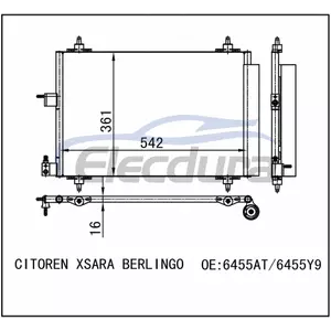 6455AT Citroen Xsara Berlingo A/C Condenser