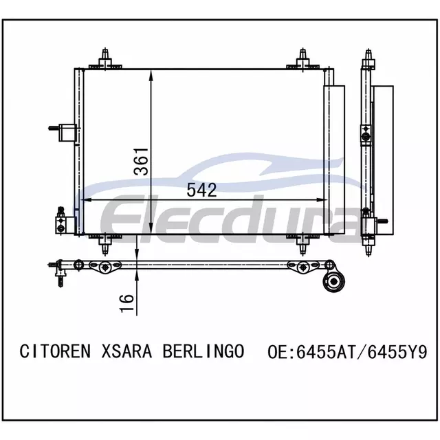 6455AT Citroen Xsara Berlingo A/C Condenser