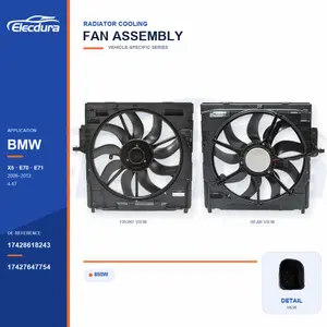Radiator Cooling Fan Assembly for BMW E70 / E71 850W 17428618243 Bulk Supply